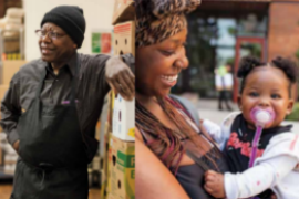 older man and woman with baby